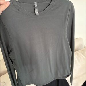 SKIMS Charcoal Green Long Sleeve Women's Top
